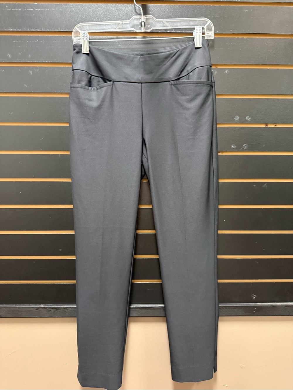 Tail White Label Black Pull On Ankle Pants Size 6 Pockets Stretch